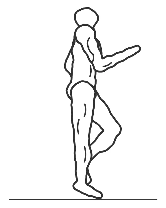 Dribbles — end position