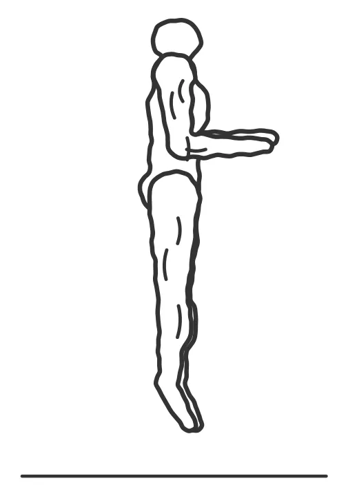 Pogo jumps — end position