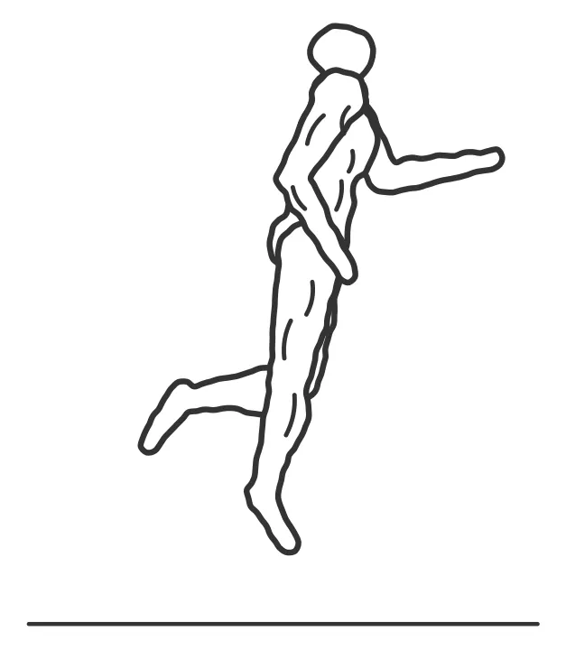 Single-leg hops — end position