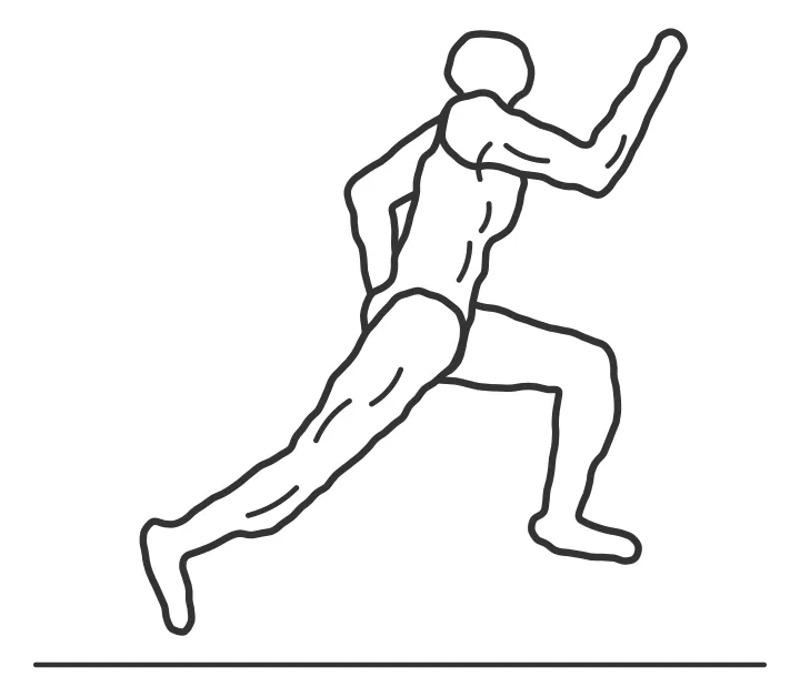 Speed endurance: 150s — end position