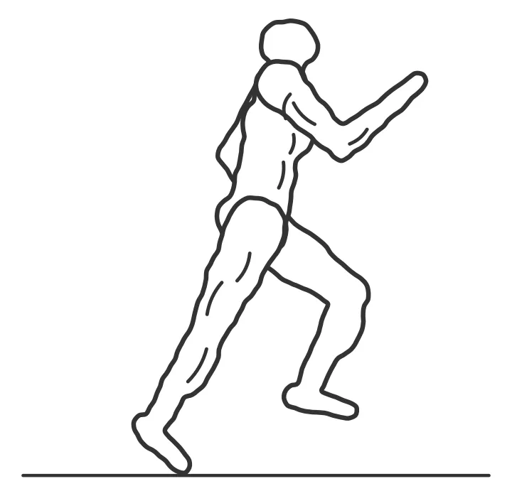 Long run — end position
