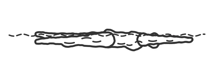 Two kicks, one pull — end position