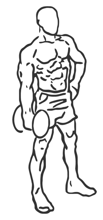 Dumbbell Side Bend — start position