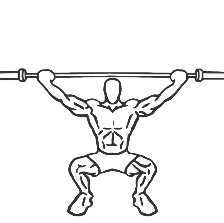 Barbell Overhead Squat — end position