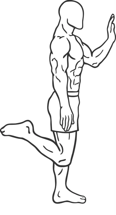 Standing Glute Kickback — end position