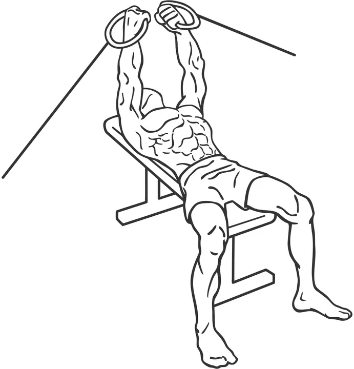 Incline Cable Fly — end position
