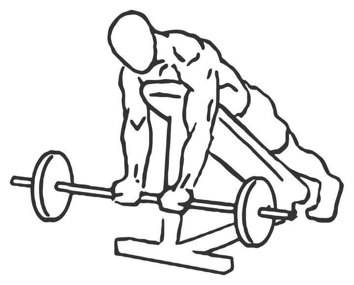 Prone Incline Barbell Curl — start position