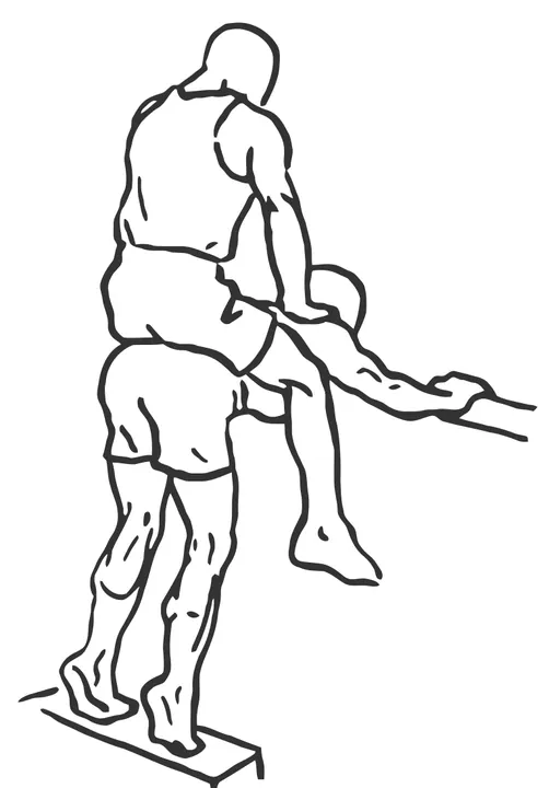 Donkey Calf Raise — end position