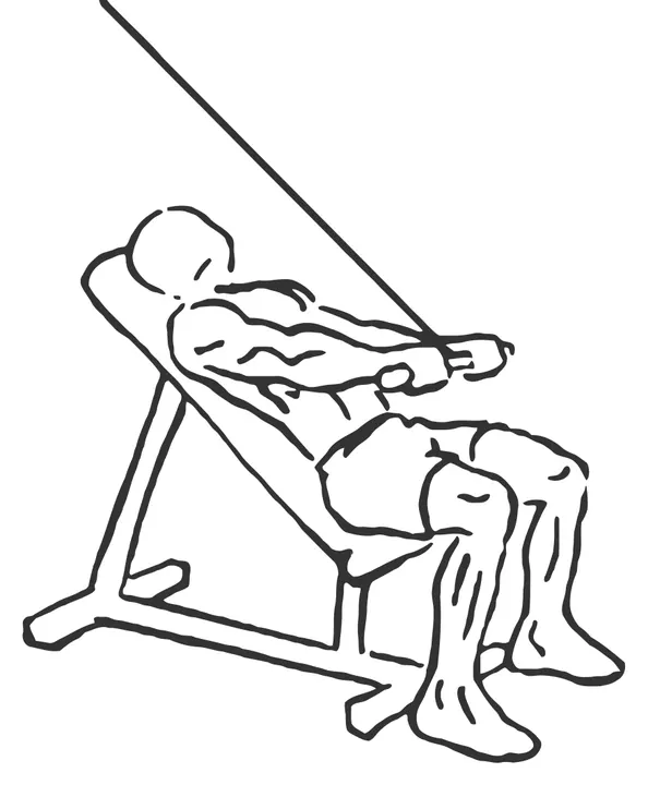 Incline Straight-Arm Cable Pullover — end position