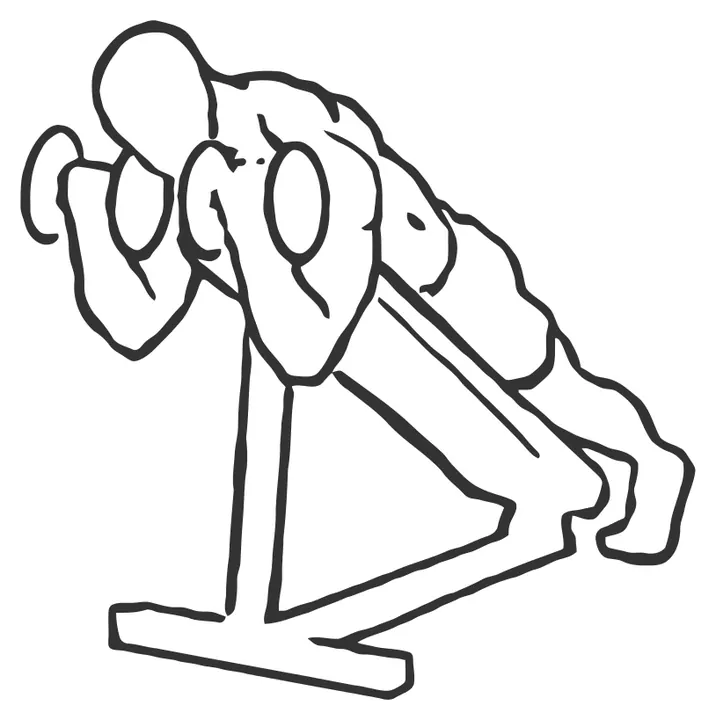 Prone Incline Dumbbell Curl — end position
