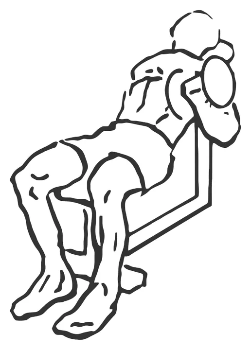 Alternating Incline Dumbbell Curl — end position