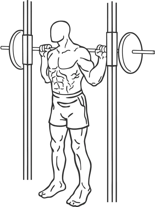 Smith Machine Squat — start position