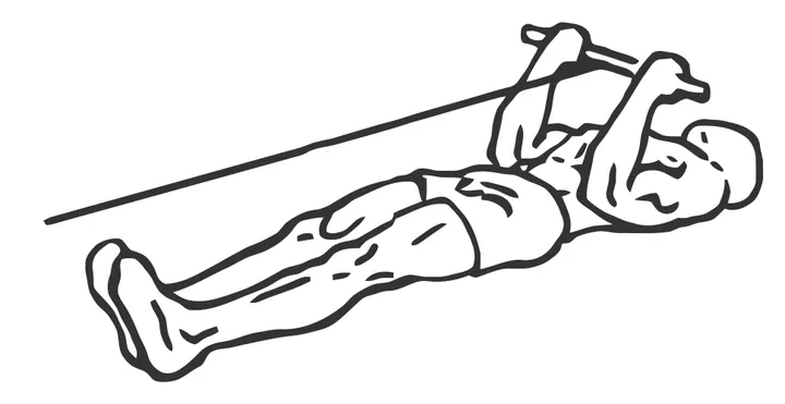 Lying Cable Curl — end position