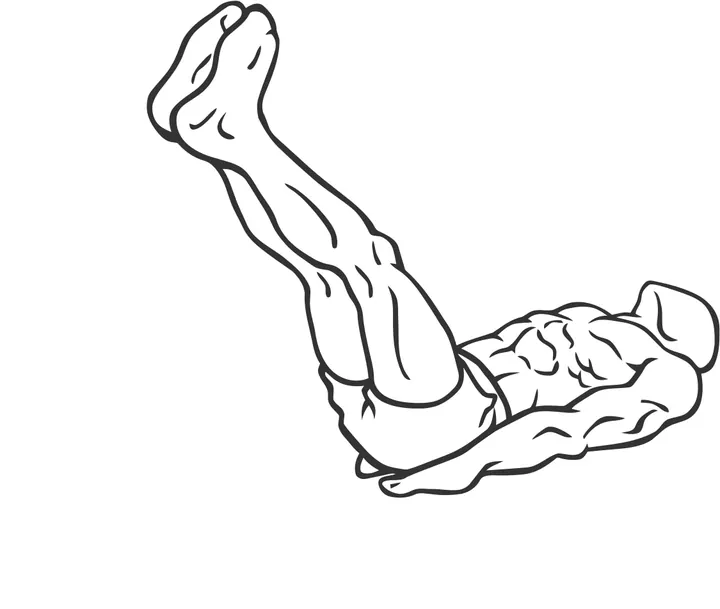 Lying Leg Raise — end position