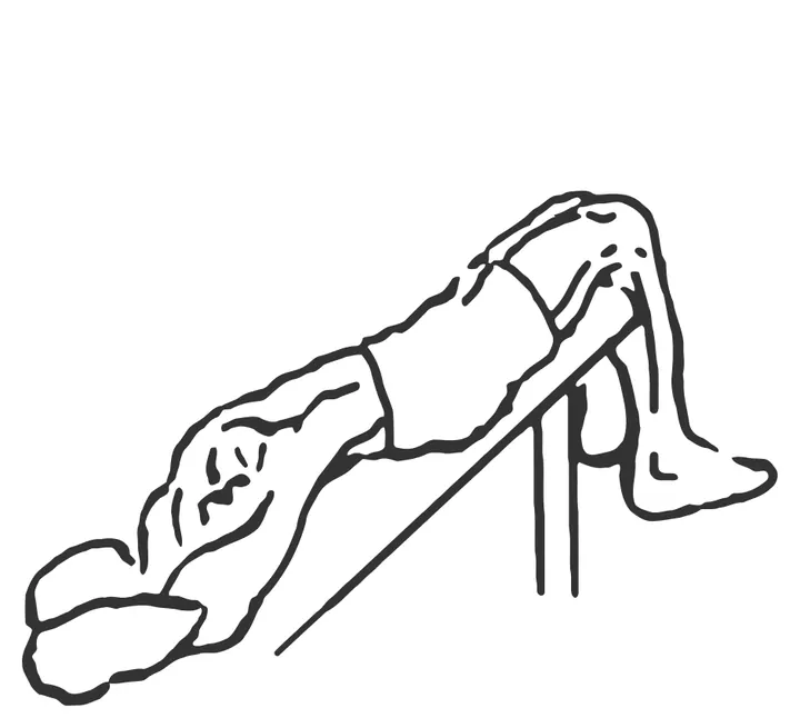 Decline Crunch — start position