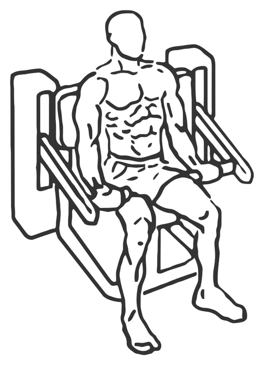 Machine Biceps Curl — start position