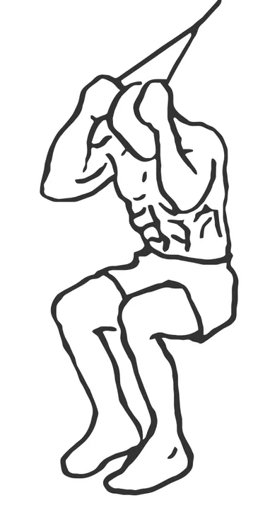 Seated Cable Crunch — start position