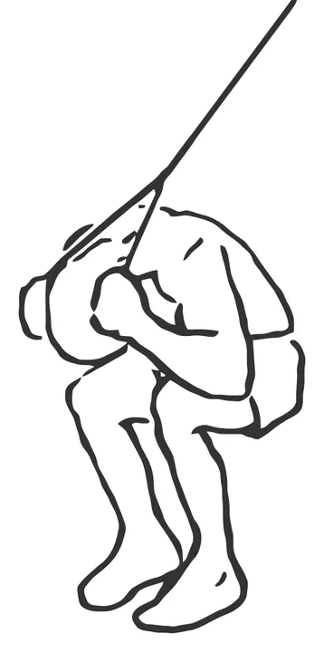 Seated Cable Crunch — end position