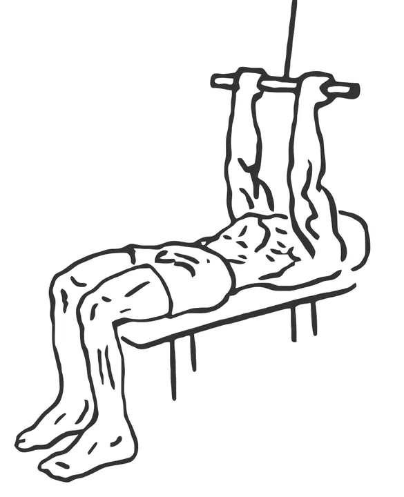 Lying High Cable Curl — start position