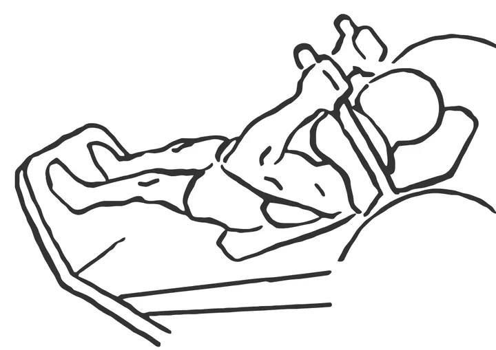 Lying Machine Squat — start position