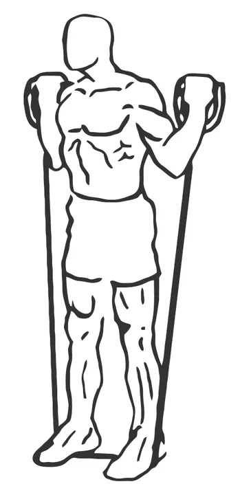 Band Squat — start position