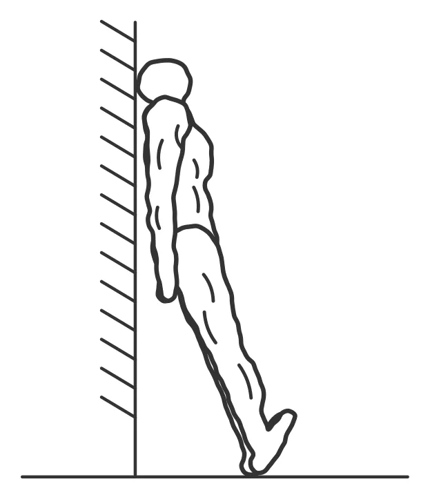 Wall Tibialis Raise — end position
