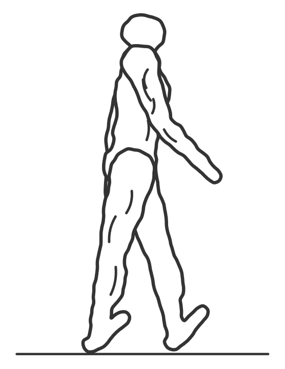 Heel Walking — end position