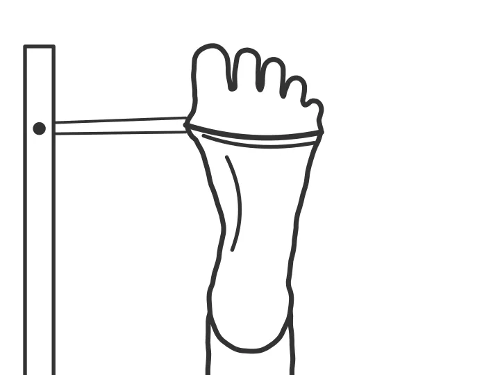 Band Ankle Eversion — start position