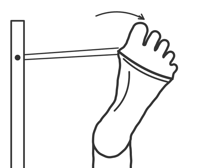 Band Ankle Eversion — end position