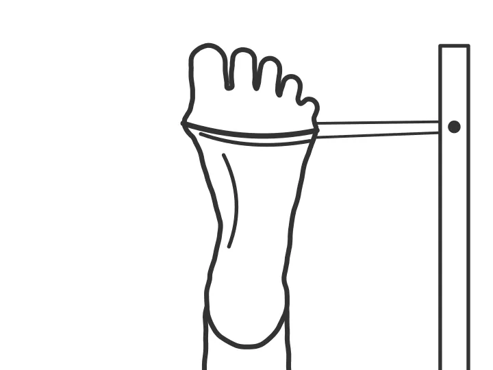 Band Ankle Inversion — start position