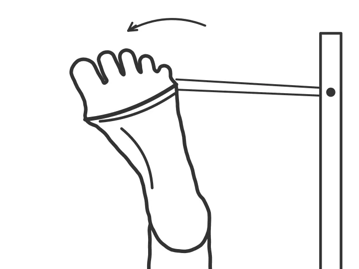 Band Ankle Inversion — end position