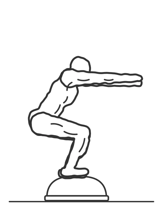 BOSU Squat — end position