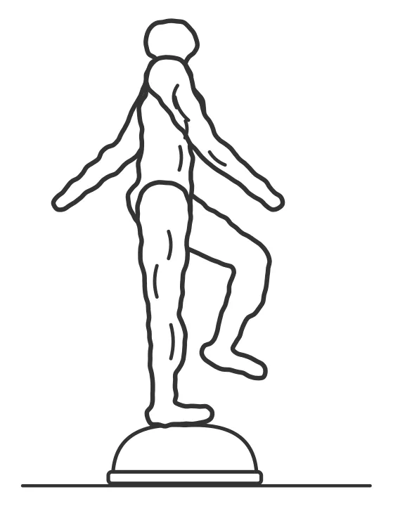 BOSU Single-Leg Balance — start position