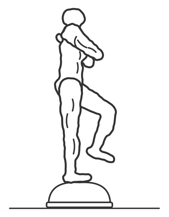 BOSU Single-Leg Balance — end position
