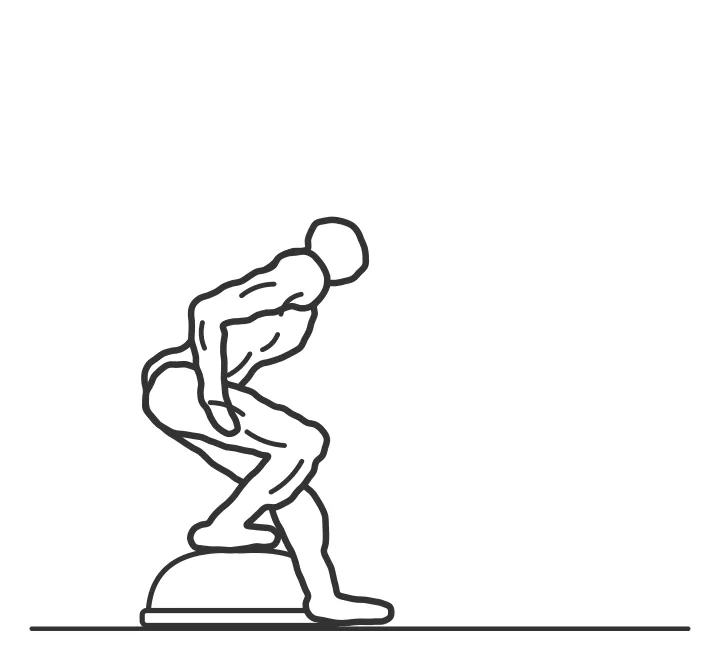 BOSU Single-Leg Reach — end position