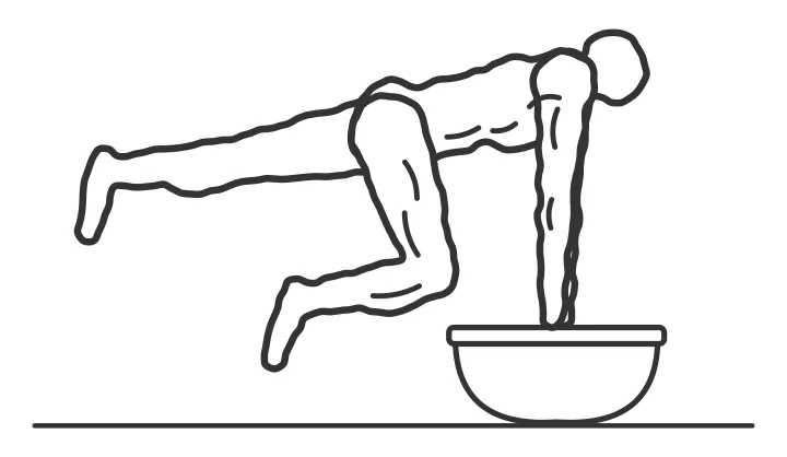 BOSU Plank with Mountain Climbers — end position
