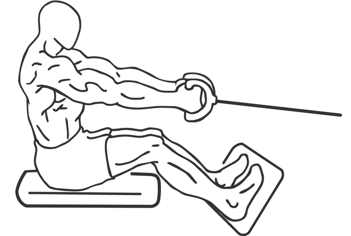 Seated Cable Row — start position