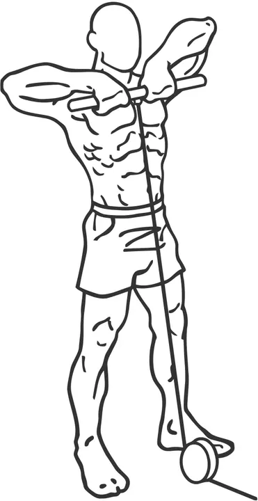 Cable Upright Row — end position
