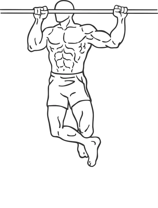 Wide-Grip Pull-Up — end position