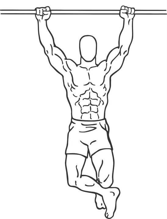 Wide-Grip Pull-Up — start position