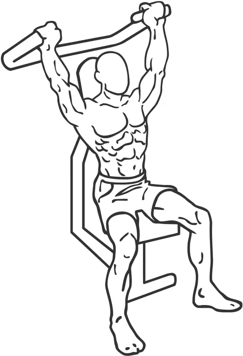 Machine Shoulder Press — end position