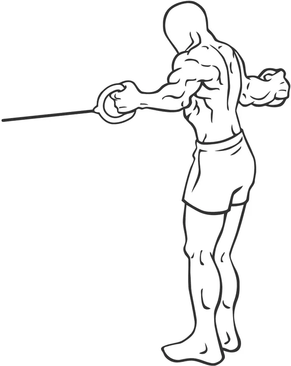 Band Reverse Fly — end position