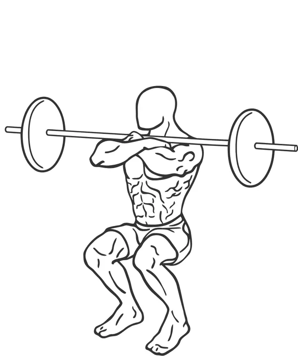 Barbell Front Squat — end position