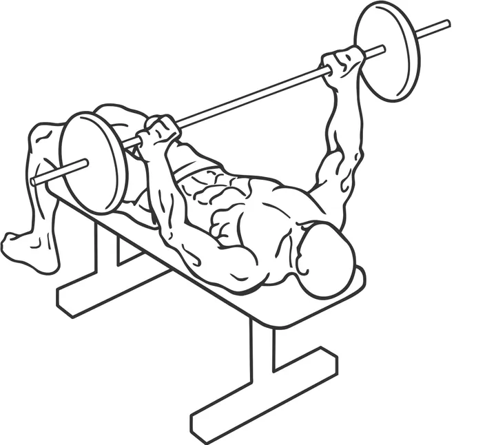 Wide-Grip Barbell Bench Press — start position