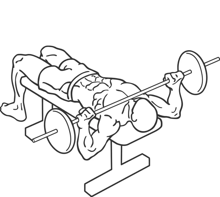 Wide-Grip Barbell Bench Press — end position