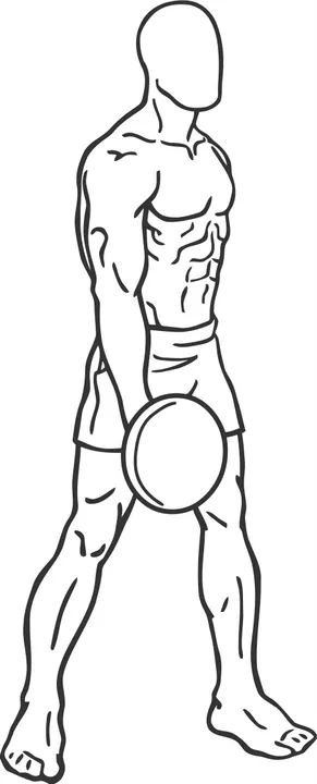 Barbell Jefferson Squat — end position