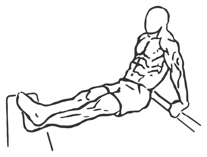Bench Dip — end position