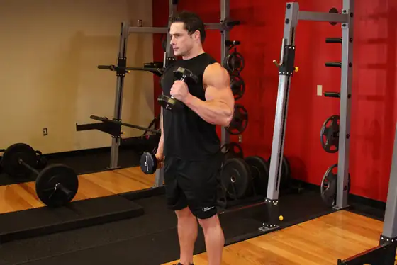 Alternate Hammer Curl — end position