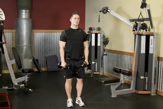 Alternating Deltoid Raise — start position