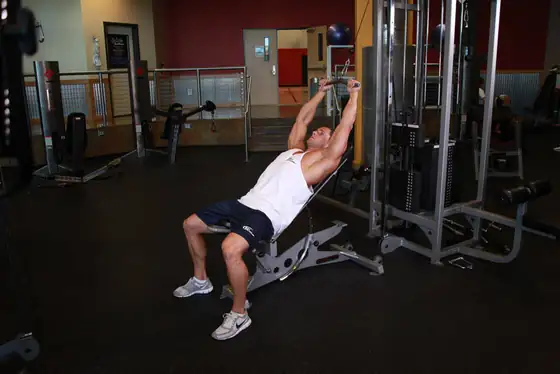 Cable Incline Pushdown — start position